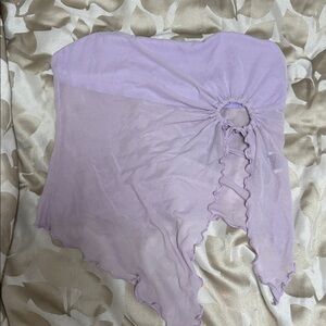 Lavender Sheer Strapless Top